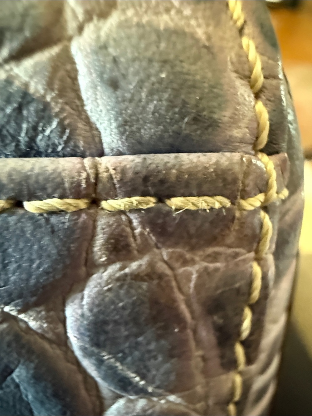 Dooney and Burke Leather Croc-Embossed Shoulder Bag in Lavender - Picture 3 of 5